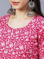 Thumbnail for Kalini Floral Printed Kurta with Trousers - Distacart