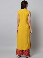 Thumbnail for Kalini Women Yellow Ethnic Motifs Yoke Design Kurta - Distacart