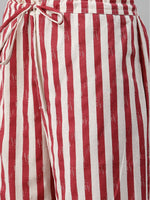 Thumbnail for Biba Women Off-White & Maroon Checked Kurta with Palazzos - Distacart