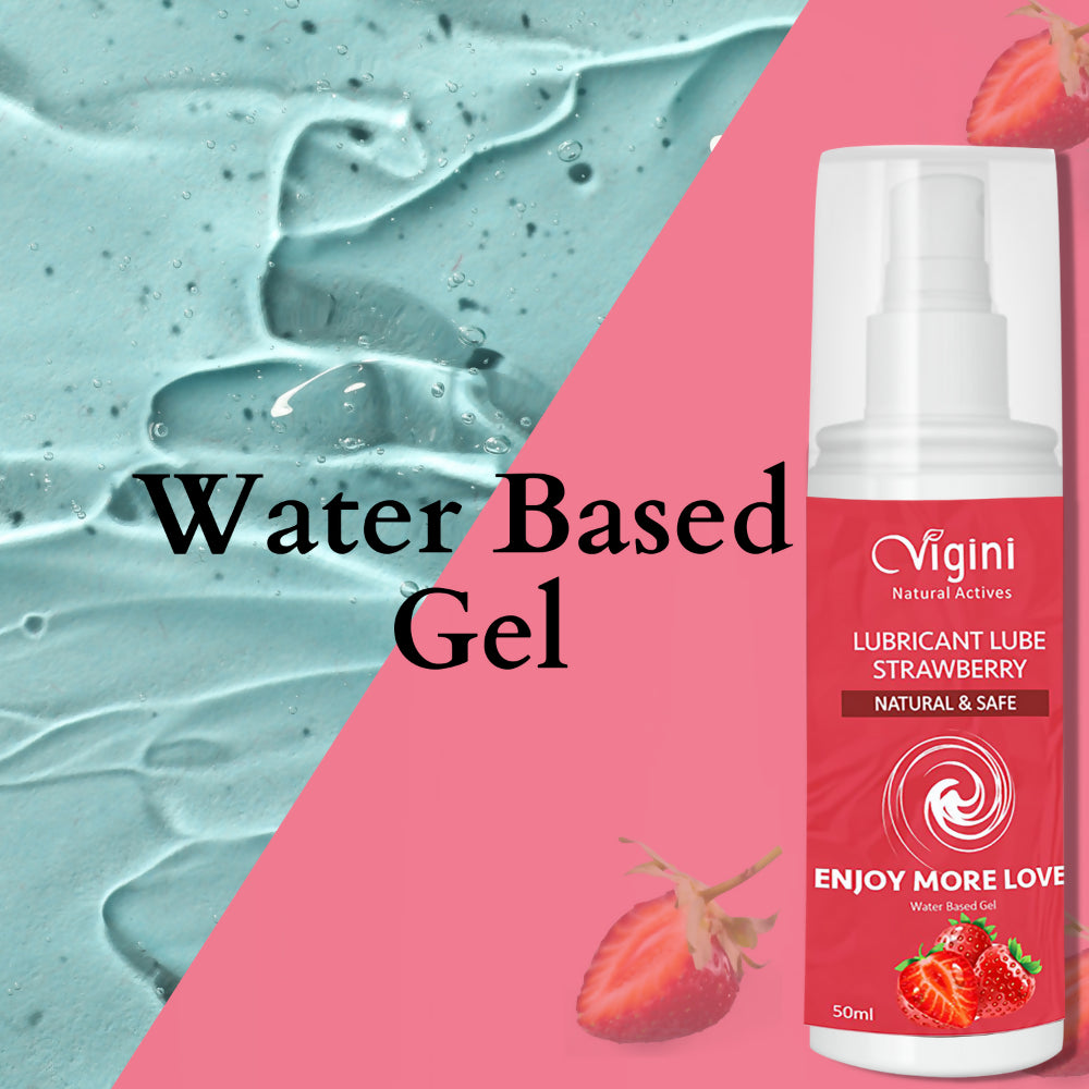 Vigini Intimate Strawberry Lubricant Personal Lube Water Based Gel - Distacart
