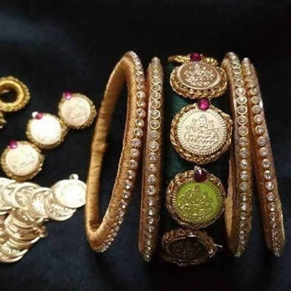 Designer Silk Threaded Bangles Set of 2