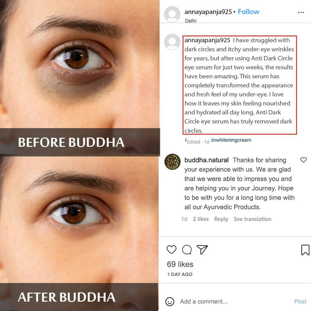 Buddha Natural Dark Circle Eye Serum - Distacart