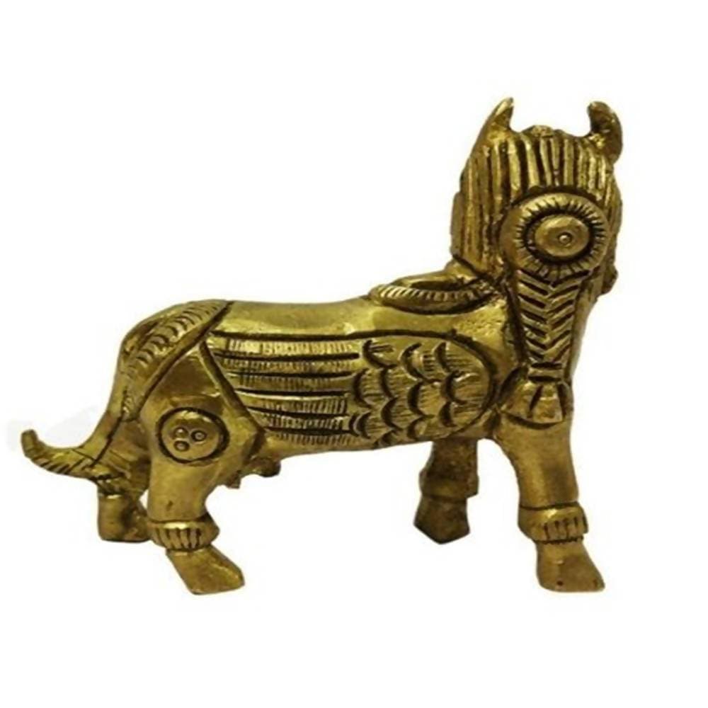 Puja N Pujari Kamadhenu Cow Brass Idol