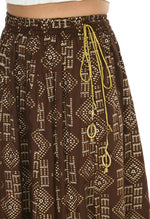 Thumbnail for Mominos Fashion Moeza Cotton Coffee Color Printed Lehenga (Lancha)