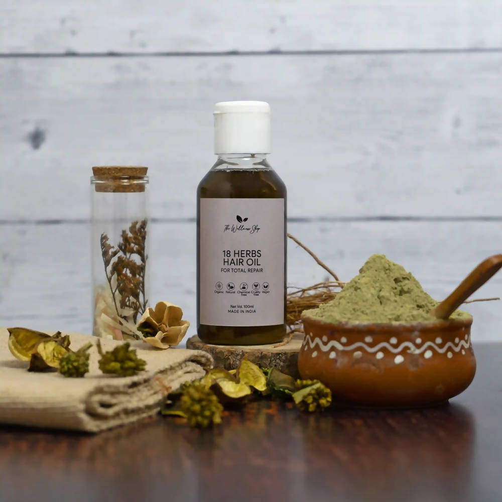 The Wellness Shop 18 Herbs Hair Oil For Total Repair