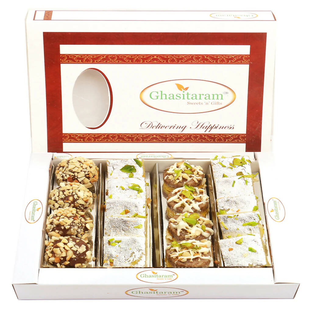 Ghasitaram Assorted Box Of Barfis, Dryfruit Sweets - Distacart