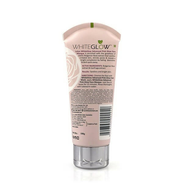 Lotus Herbals Whiteglow Advanced Pink Glow Face Masque - Distacart