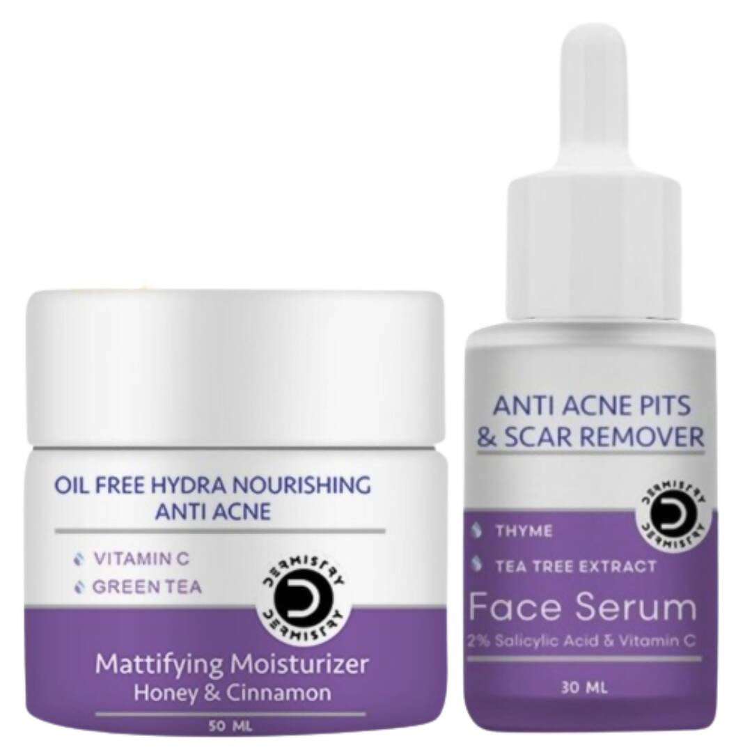 Dermistry Anti Acne Mattifying Moisturizer & Anti Acne Face Serum - Distacart