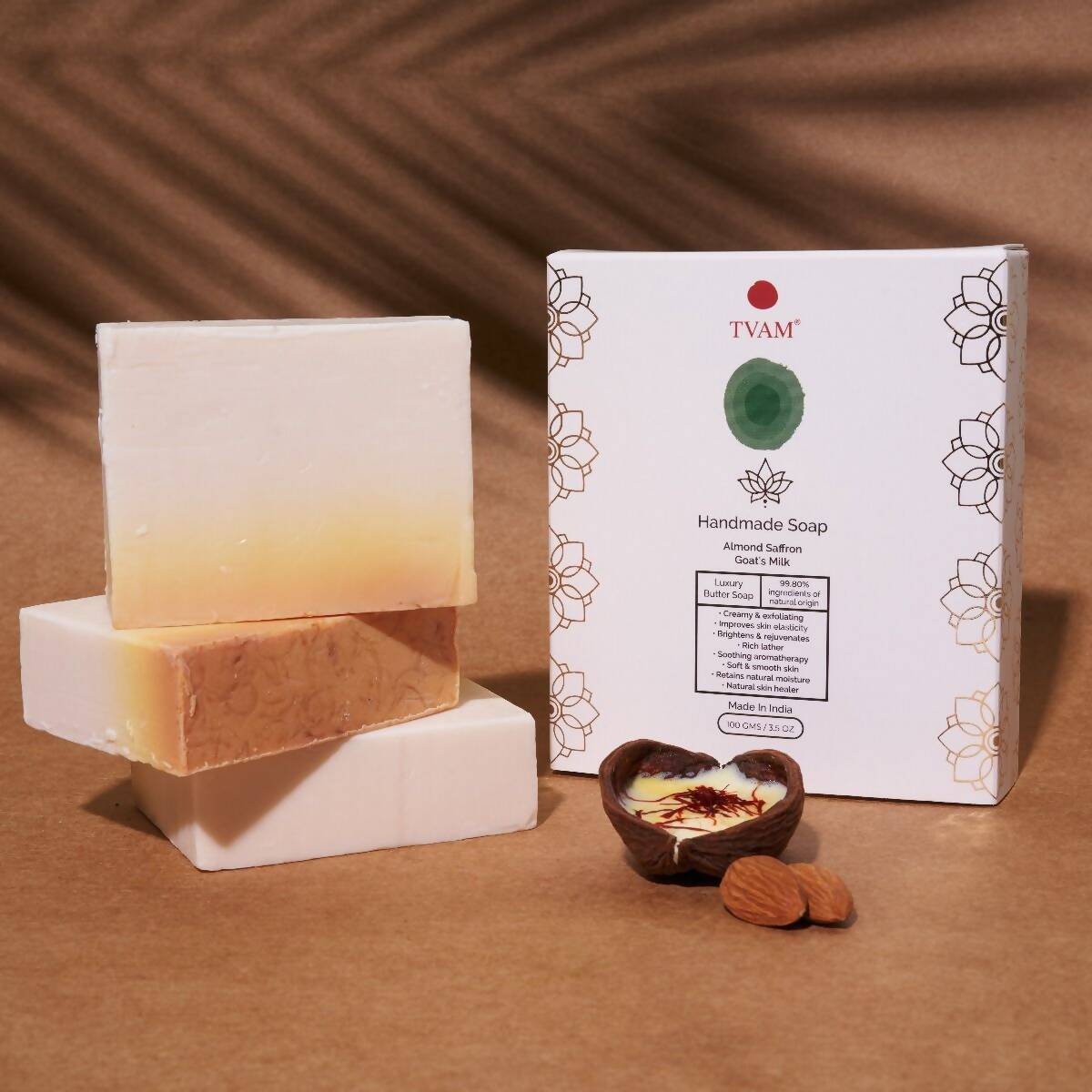 Tvam Handmade Soap – Almond Saffron Goat's Milk - Distacart