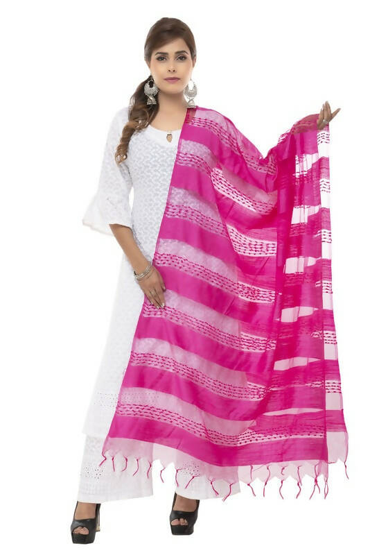 Mominos Fashion Moeza Cotton Payal Design Pink Dupatta - Distacart