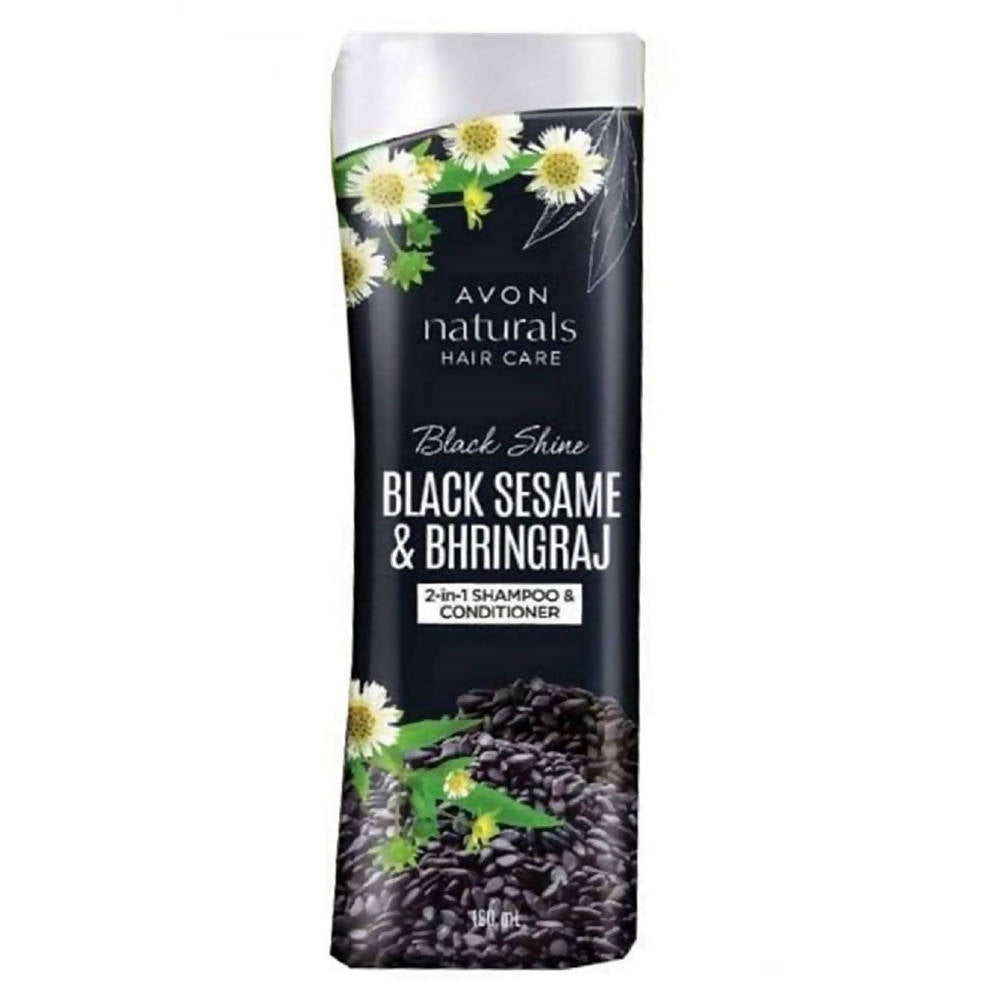 Avon Naturals Black Shine & Black Sesame Bhringraj Shampoo - Distacart