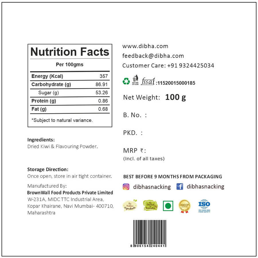 Dibha Dried Kiwi