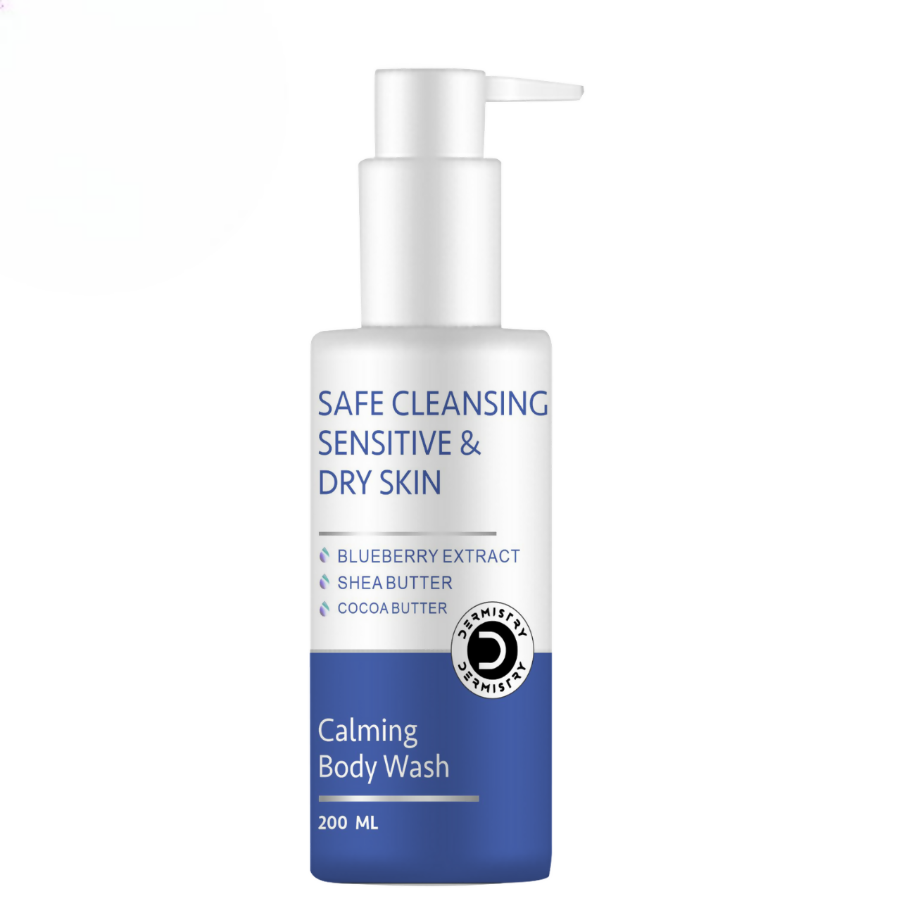 Dermistry Sensitive & Dry Skin Care Calming Soothing Body Wash Safe Soap Free Cleanser Blue Berry - Distacart