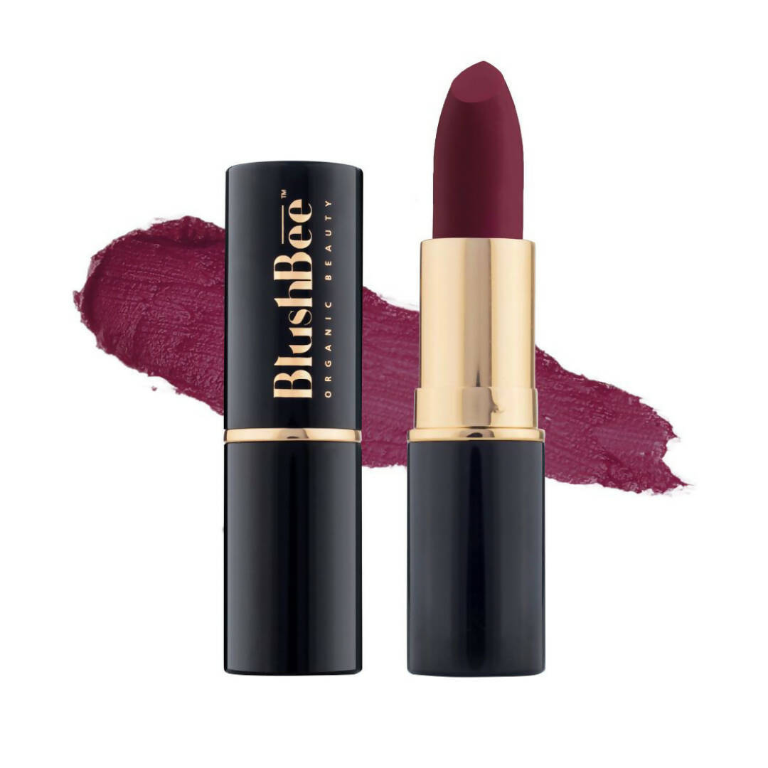 BlushBee Organic Beauty Lip Nourishing Vegan Lipstick - Wine Waltz - Distacart