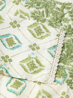 Thumbnail for Green Poly Rayon Aztec Printed Straight Fit Kurta - Prasuti - Distacart