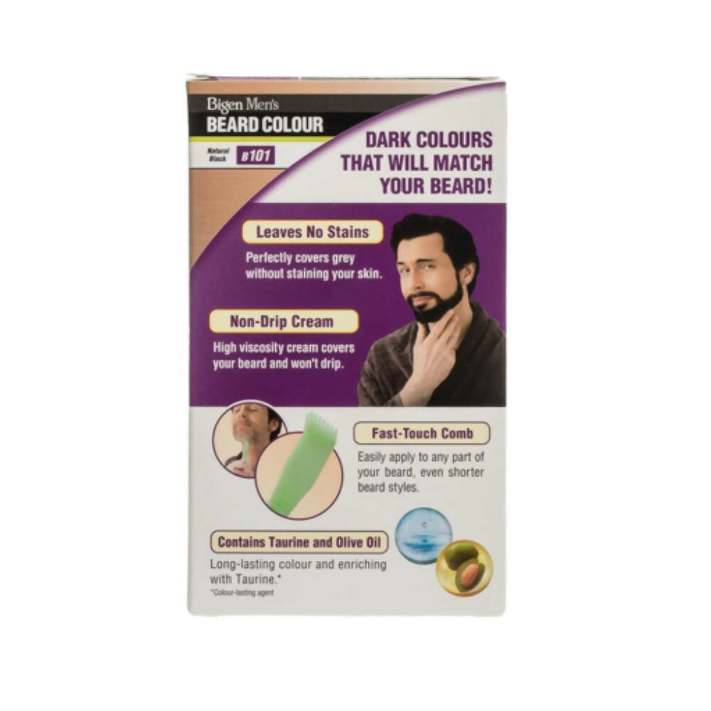 Bigen Mens Beard Colour Natural Black B101 - Distacart