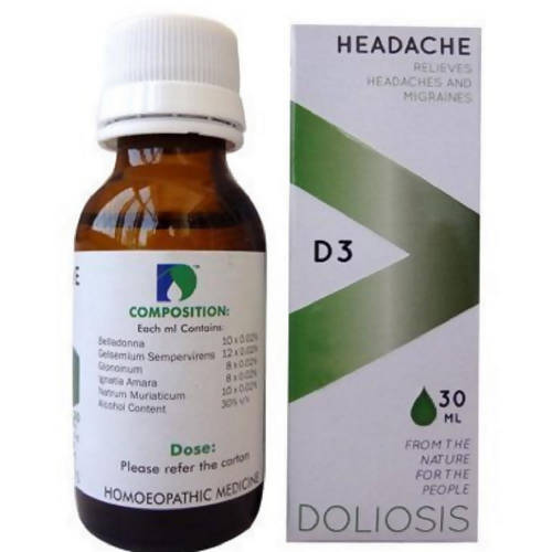 Doliosis Homeopathy D3 Headache Drops
