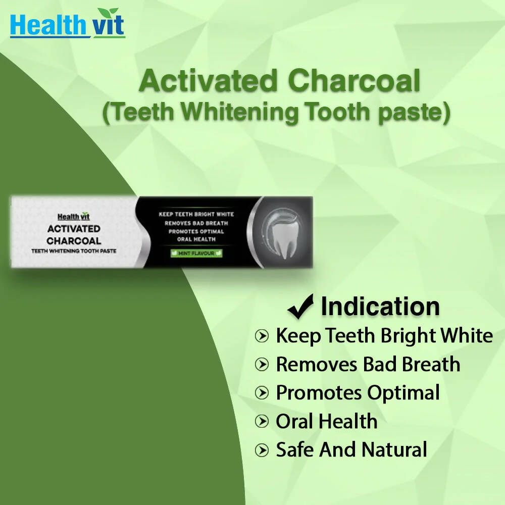 Healthvit Activated Charcoal Toothpaste - Distacart