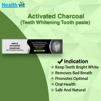 Healthvit Activated Charcoal Toothpaste - Distacart