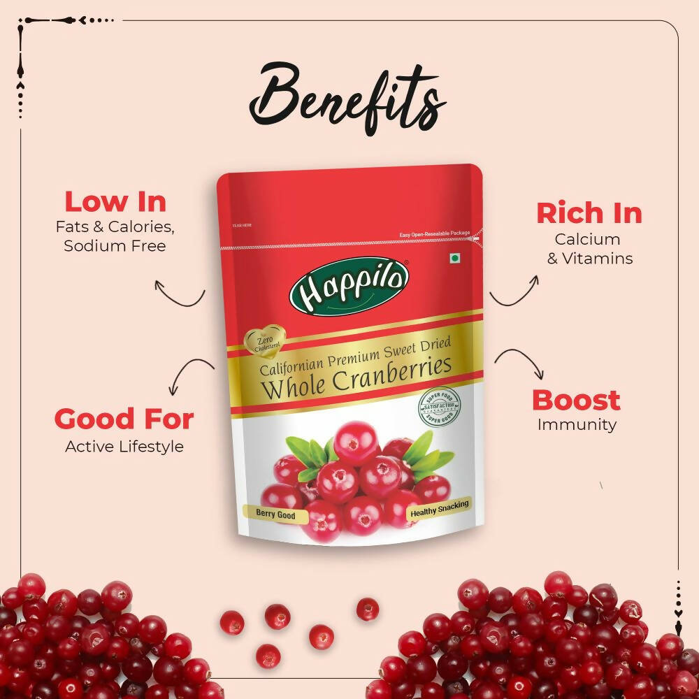 Happilo Premium Californian Dried Whole Cranberries - Distacart