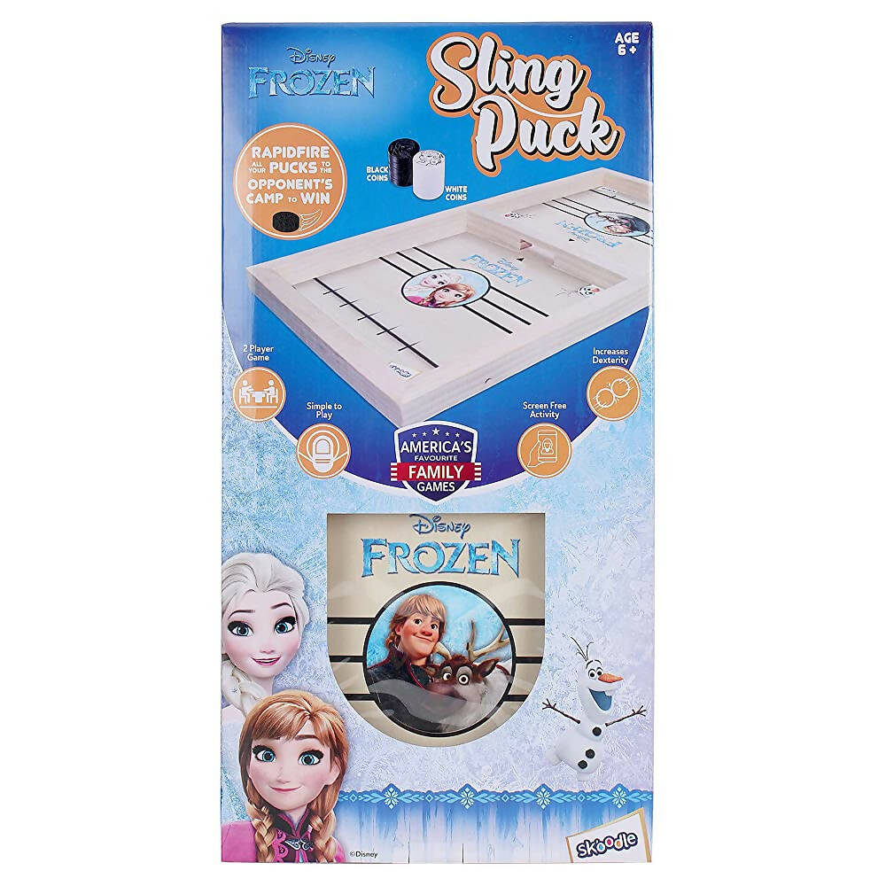 Skoodle Disney Frozen Sling Puck Game, Super Fast Portable Desktop Sport Table Board Game Tabletop Slingshot Games Toys for Kids - Distacart