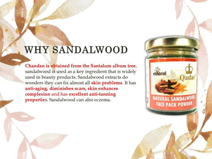 Qadar Pure & Natural Sandalwood Face Pack Powder - Distacart
