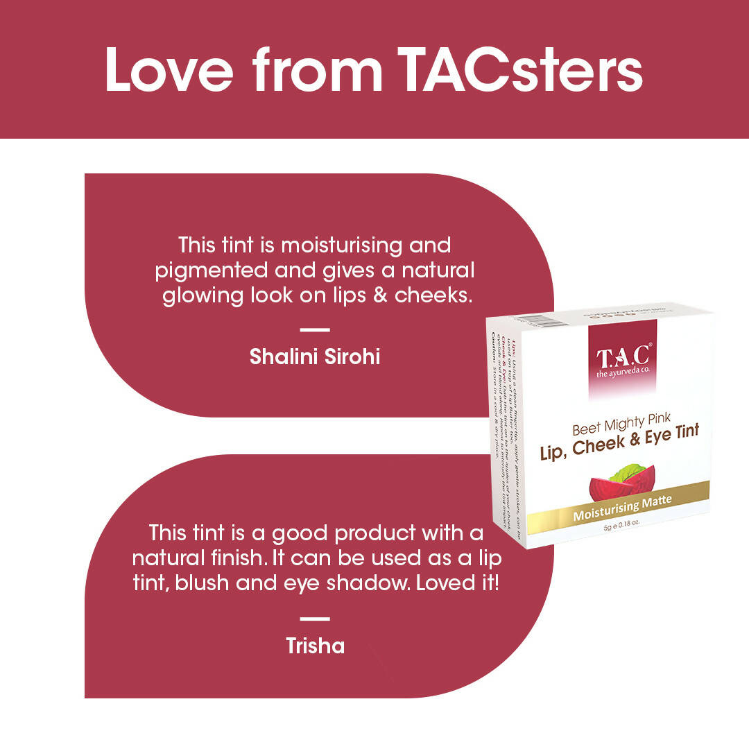 TAC - The Ayurveda Co. Lip, Cheek & Eye Tint with Beetroot Extracts - Distacart