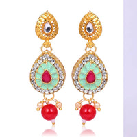 Thumbnail for Tehzeeb Creations Multi Colour Necklace And Earrings With Stone And Pearl Work