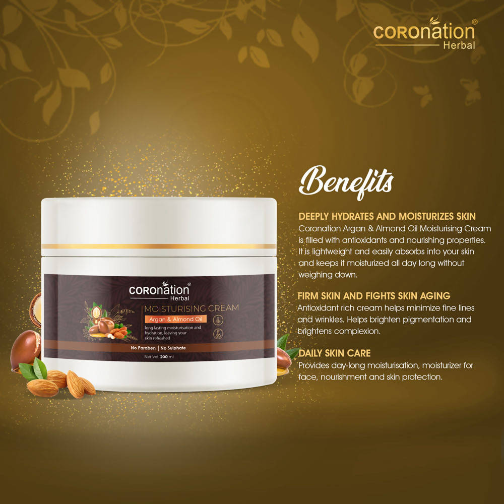 Coronation Herbal Moroccan Argan & Almond Oil Moisturizing Cream - Distacart