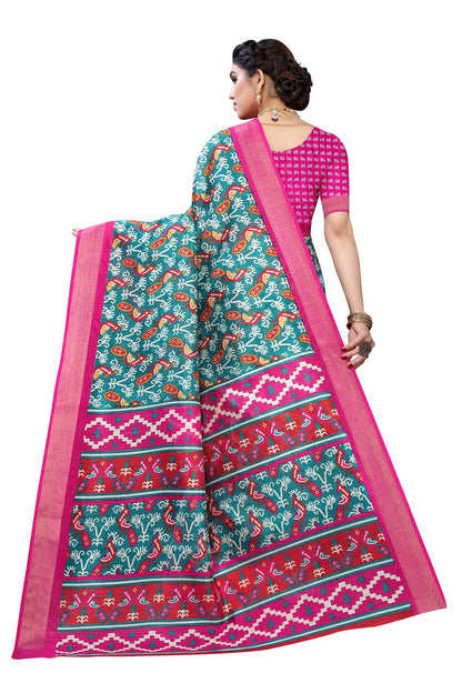Vamika Rama Green Linen Jari Border Saree (JANKI RAMA) - Distacart
