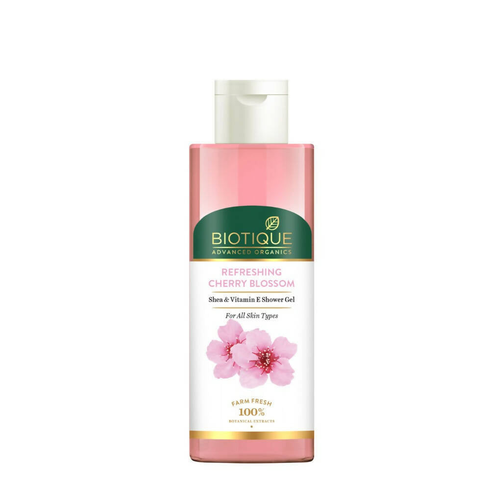 Biotique Advanced Organics Refreshing Cherry Blossom Shea & Vitamin E Shower Gel - Distacart