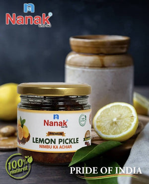 Nanak Homemade Lemon Pickle,300g-[Less Oil & Salt] [Sweet & Sour] - Distacart