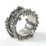 Thumbnail for Mominos Fashion Joharkamal Oxidised Silver-Plated Ghungroo Handcraft Bracelet - Design 022 - Distacart