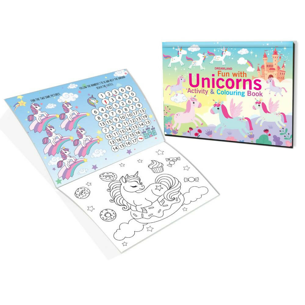 Dreamland Fun with Activity & Colouring Books Pack- A Pack of 4 Books : Children Interactive & Activity Book - Distacart