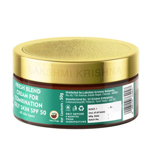 Lakshmi Krishna Naturals Fresh Blend Cream For Combination Oily Skin SPF 50 - Distacart