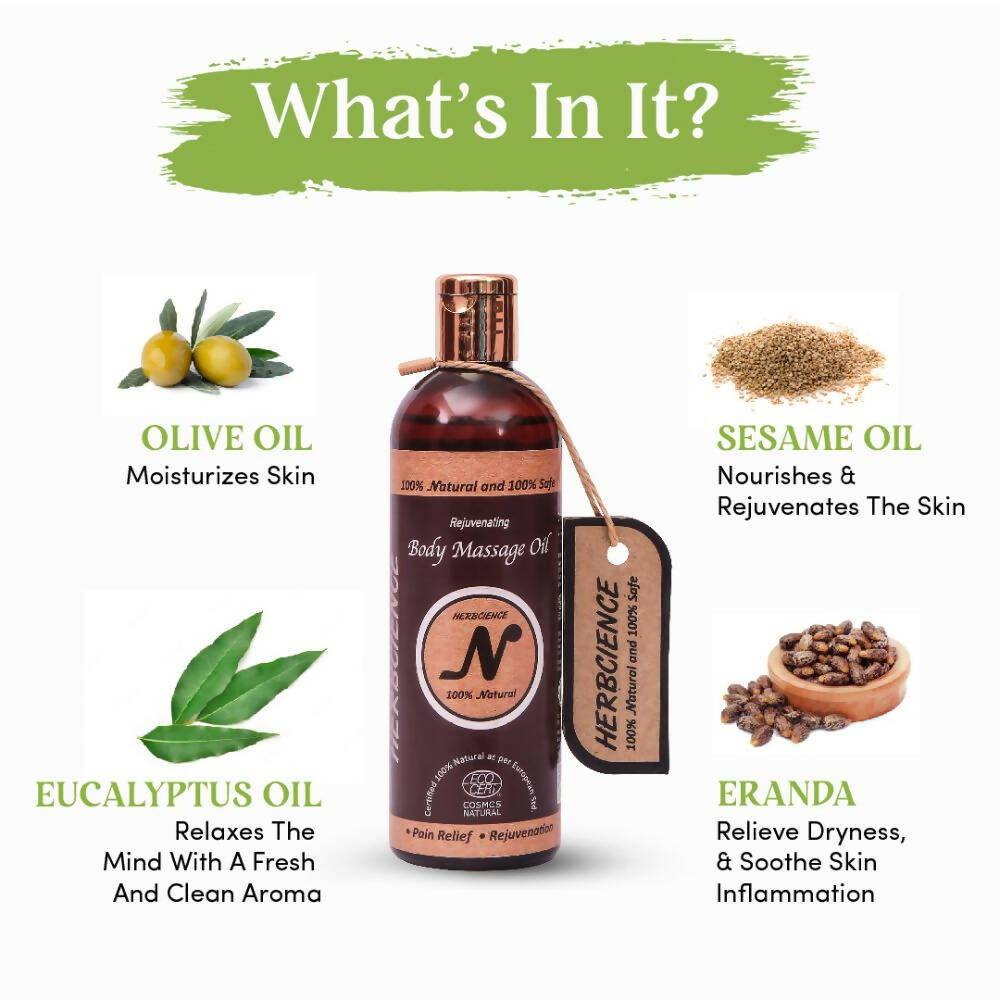Herbcience Rejuvenating Body Massage Oil - Distacart