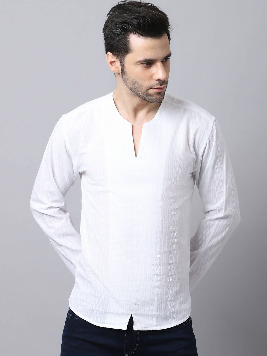 Even Apparels White Pure Cotton Embroided Kurta - Distacart