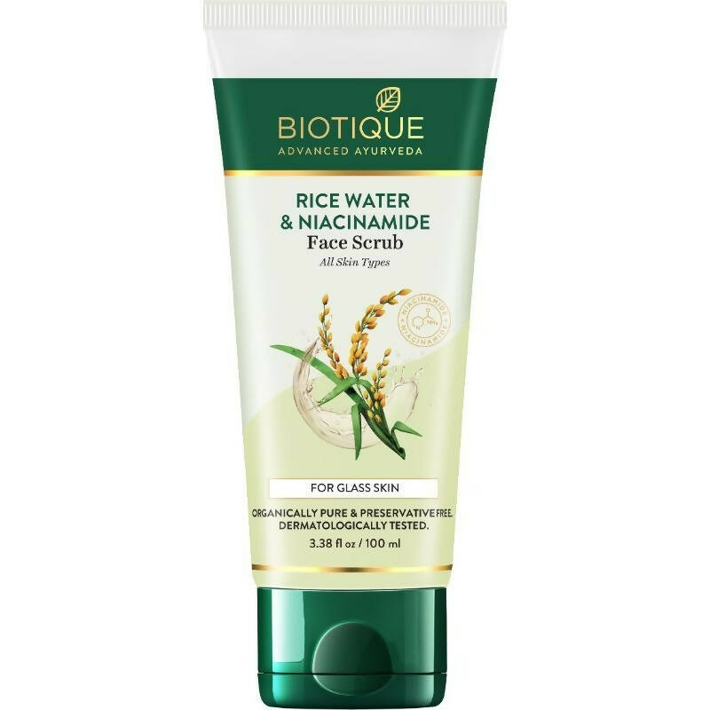 Biotique Advanced Ayurveda Rice Water & Niacinamide Face Scrub - Distacart