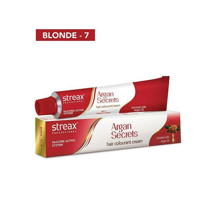 Streax Professional Argan Secrets Hair Colourant Cream - Blonde 7 - Distacart