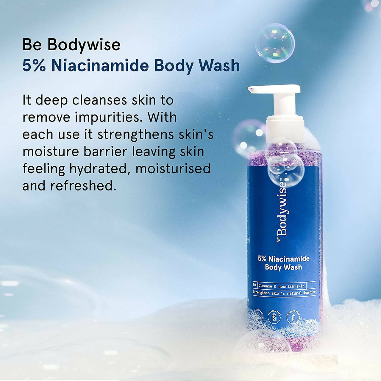 BeBodywise 5% Niacinamide Body Wash - Distacart