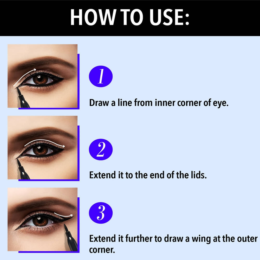 Blue Heaven Intense Black Eyeliner Glide-On How To Use