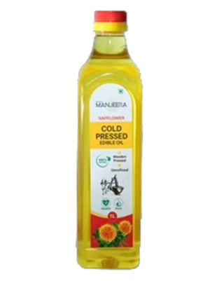 Manjeera Safflower Cold (Wood) Pressed Edible Oil - Distacart