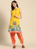 Thumbnail for Sangria Women Ethnic Motifs Printed Kurta with Salwar - Distacart