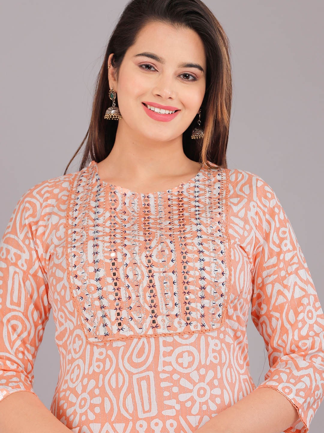 Kalini Women Quirky Printed Pure Cotton Kurta with Trousers - Distacart