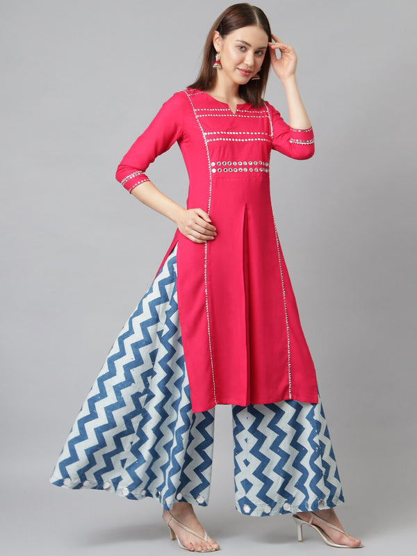 Khushal K Women Embellished Mirror Work Kurta - Distacart