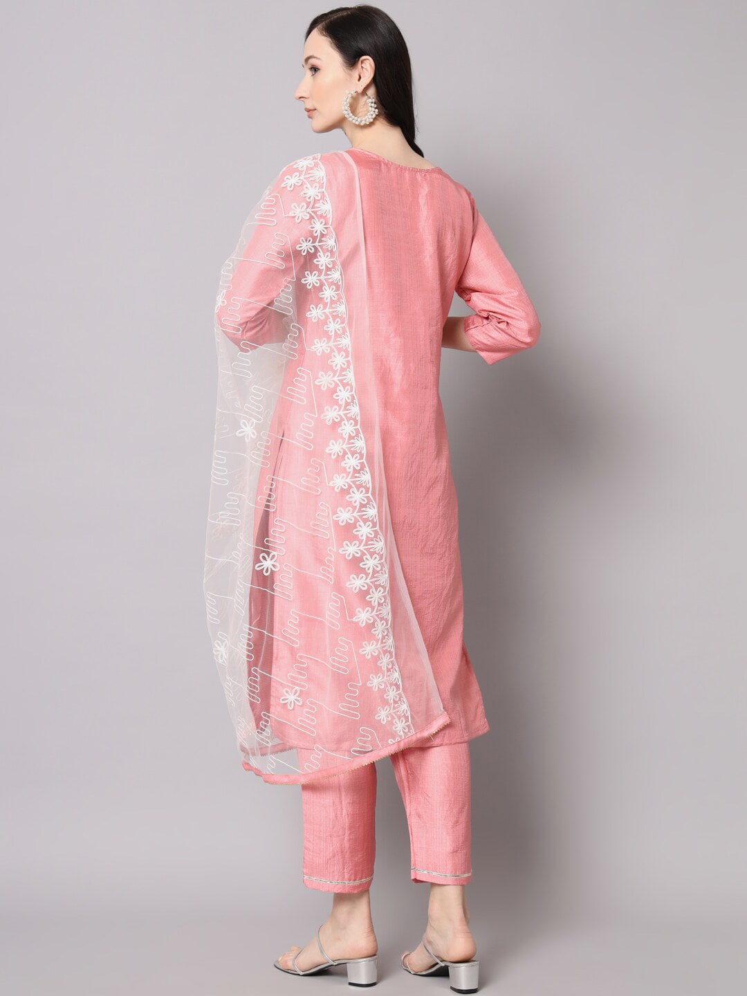 Kalini Ethnic Motifs Embroidered Sequined Kurta with Trousers & Dupatta - Distacart