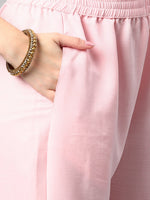 Thumbnail for Kalini Women Pink Kurta with Trousers & With Dupatta - Distacart