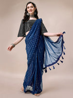 Thumbnail for Kalini Embellished Sequinned Pure Silk Saree - Distacart
