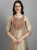 Thumbnail for Kalini Ethnic Motifs Embroidered Sequined Kurta with Trousers & Dupatta - Distacart