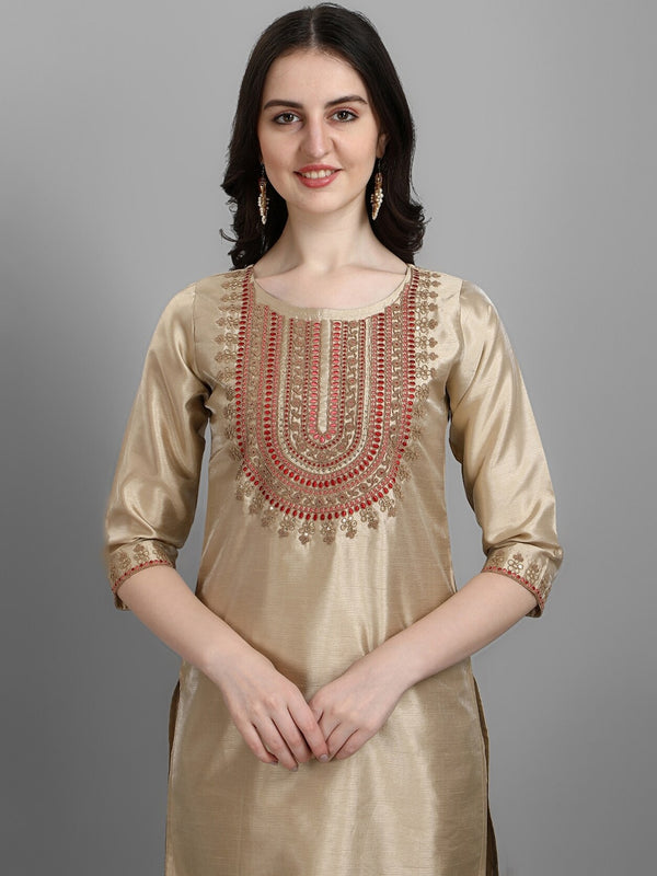 Kalini Ethnic Motifs Embroidered Sequined Kurta with Trousers & Dupatta - Distacart